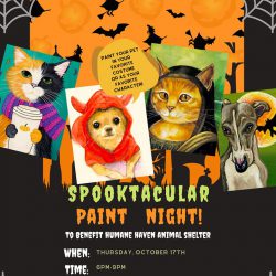 We Got Chills From “Spooky Paint Your Pet & Sip!”