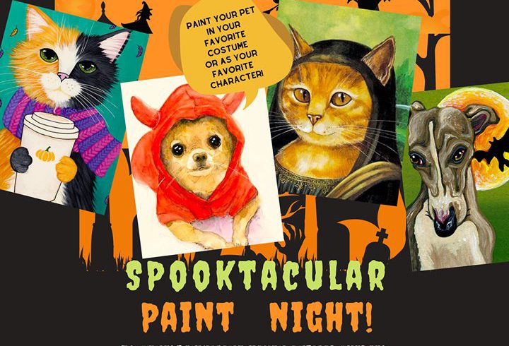 We Got Chills From “Spooky Paint Your Pet & Sip!”