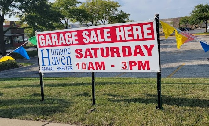 The sign is up! Our Annual Garage Sale is THIS Saturday, Sep 16th!